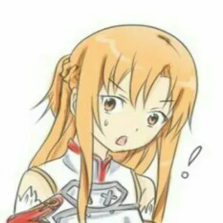 😧 c1f17627 Asuna Yuuki Sword Art Online อนิเมะ, มังงะ, ผู้หญิง, ตัวละคร, Sword Art Online, อาสึนะ whatsapp sticker