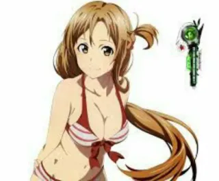 😉 d900ec4b Asuna Yuuki Sword Art Online อนิเมะ, บิกินี, Sword Art Online, อาสึนะ, สาวอนิเมะ whatsapp sticker