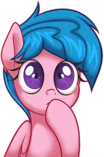 😮 2bfd6e1d Pônei, Desenho animado, Animação, Fofo, Arte digital, Animal, Rosa telegram sticker