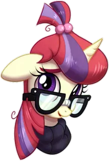 ☺️ cf1a09f8 Scootaloo My Little Pony Pônei, Desenho animado, Óculos, fofo, Scootaloo, My Little Pony telegram sticker