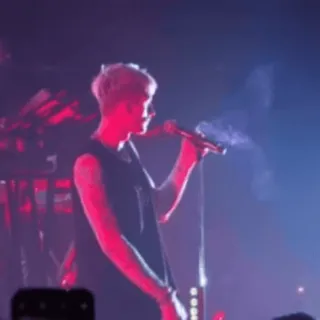 🥥 9843e81d person, singer, microphone, performance, music, concert telegram sticker