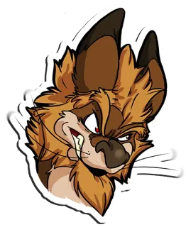 😡 20db6807 furry, animal, cartoon, dog, character, sticker telegram sticker