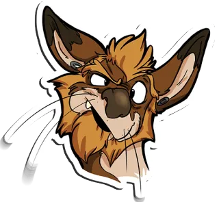 😒 3c90a1e2 animal, sticker, furry, cartoon, wolf, dog telegram sticker