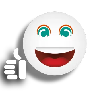 👍 a4ac948c อีโมจิ, ยิ้ม, ยกนิ้วโป้ง, บวก whatsapp sticker