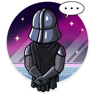 💬 33d14984 Darth Vader Star Wars дарт вейдер, звездные войны, фильм, персонаж, космос telegram sticker
