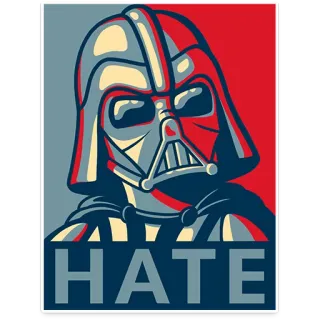 😠 4f13095c Darth Vader Star Wars HATE дарт вейдер, звездные войны, ненависть, злодей, ситх, фильм telegram sticker