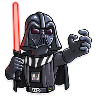 😡 ada96522 Darth Vader Star Wars звездные войны, дарт вейдер, ситх, световой меч, мультфильм telegram sticker