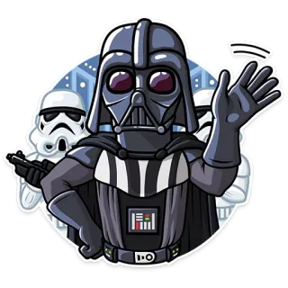 👋 f4f0686f Darth Vader Star Wars дарт вейдер, звездные войны, штурмовики, научная фантастика, злодей, галактическая империя telegram sticker