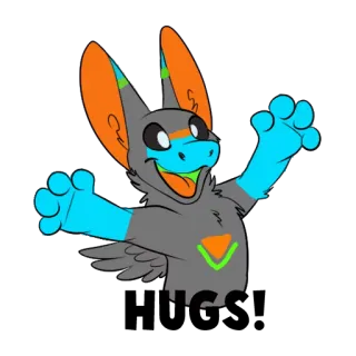 ☺️ 13c3c324 Furry, Dessin animé, Anthropomorphe, Animal, Joyeux, Personnage whatsapp sticker