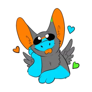 ❤️ 174fb5e8 Furry, Animal, Dessin animé, Mignon, Coeurs, Fantaisiste whatsapp sticker