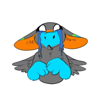 😭 bb994cca pleurer, triste, dessin animé, oiseau, larmes whatsapp sticker