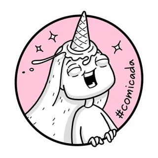 🤩 06079bc3 #comicada 卡通, 绘画, 冰淇淋, 漫画, 幽默, 搞笑 telegram sticker