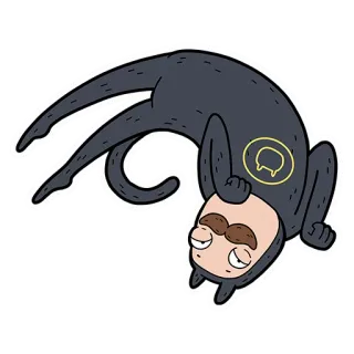 😋 e0ceabdc 卡通, 动物, 困, 胡子, 角色, 幽默 telegram sticker