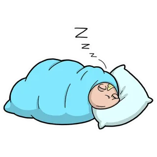 😴 efb6caf6 zzz 睡眠, 睡觉, 卡通, zzz, 梦, 枕头, 毯子 telegram sticker