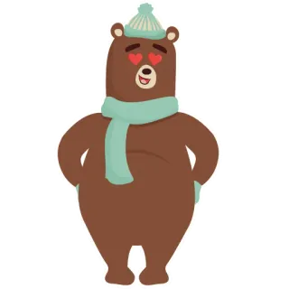 😍 1ea71584 Bär, Tier, Liebe, Winter, süß, Cartoon telegram sticker