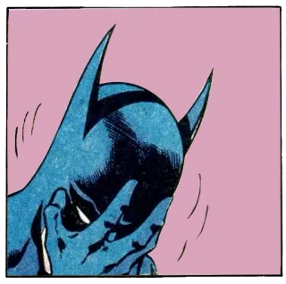 🤦 403261f0 Batman Batman, BD, Super-héros, Facepalm, Dessin animé, DC Comics telegram sticker