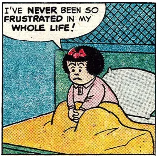 😶 40bfab48 I'VE NEVER BEEN SO FRUSTRATED IN MY WHOLE LIFE! frustré, contrarié, BD, dessin animé, lit, en colère telegram sticker