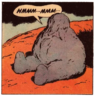 😿 88ac9b17 HMMM...MMM... Dessin animé, Réflexion, Hmm, Bulle, Assis, Personnage telegram sticker