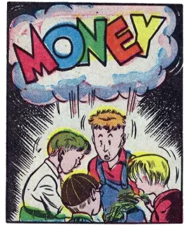 💵 d7b4afdd MONEY argent, enfants, comics, richesse telegram sticker