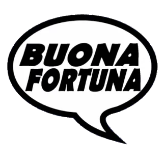 😇 0a9359be BUONA FORTUNA 好运, 意大利, 泡泡, 幸运, 问候 whatsapp sticker