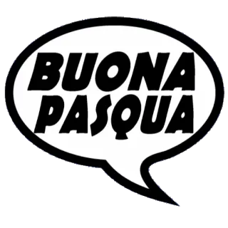 🐰 569e1879 BUONA PASQUA 复活节, 意大利语, 问候, 复活节快乐 whatsapp sticker