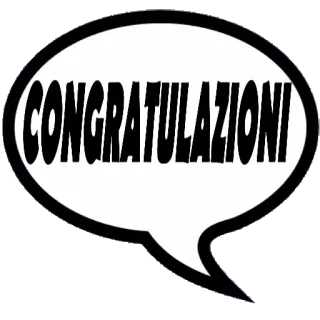 👩‍🎓 7cf4c934 CONGRATULAZIONI 恭喜, 意大利语, 问候, 庆祝 whatsapp sticker