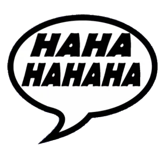 🤣 8f4f5a8e HAHA HAHAHA 哈哈, 笑, 气泡, 漫画, 幽默, 乐趣 whatsapp sticker
