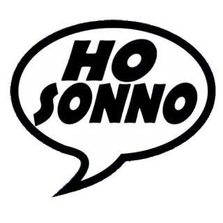 😪 901f1f18 HO SONNO 困, 累, 对话气泡, 意大利语, 困, 睡觉 whatsapp sticker