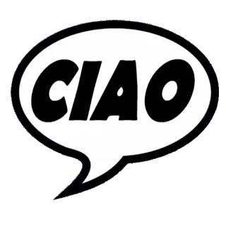 👋 bbad4edb CIAO ciao, 意大利语, 问候, 气泡 whatsapp sticker