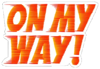 🏃 ba8549e9 OH MY WAY! wyraz, tekst, w drodze, fraza telegram sticker
