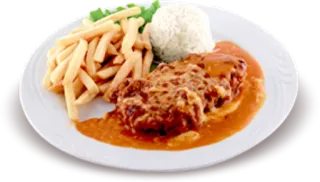 🍝 d40f3364 comida, refeição, prato, batatas fritas, arroz, carne, molho telegram sticker