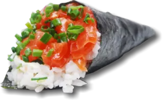 🍣 e1168313 Sushi, Salmão, Algas marinhas, Arroz, Comida japonesa, Comida, Culinária telegram sticker