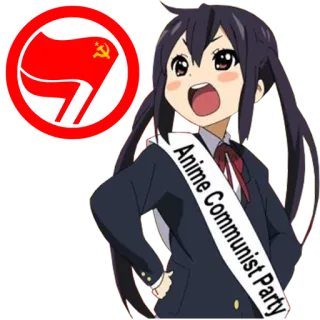 😍 892714ad Anime Communist Party Anime, Comunista, Partido, Bandera, Política telegram sticker