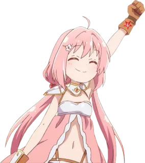 🇷🇺 d7cc99ec Anime, Lindo, Chica, Pelo Rosa, Personaje, Animación, Dibujos animados telegram sticker