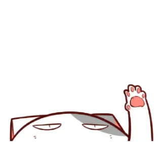 ✋ aa10a155 猫, 動物, 肉球, かわいい, 漫画 telegram sticker