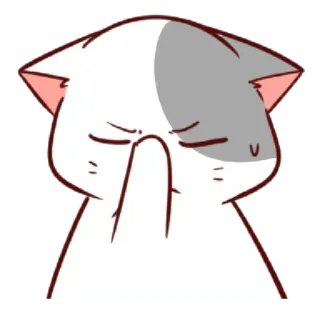😮‍💨 de76c1e2 猫, 怒り, イライラ, イライラ, 動揺, ミーム telegram sticker