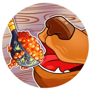 🥄 09728433 cachorro, caviar, colher, comida, animal, comendo telegram sticker
