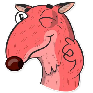👌 223eba5f dier, wolf, oké gebaar, cartoon, sticker, handgebaar telegram sticker