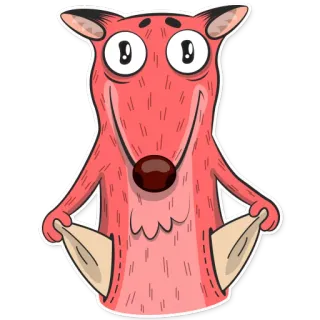 💸 5d04852a vos, cartoon, grappig, schattig, dier, sticker telegram sticker