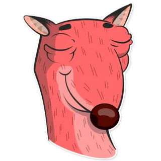 😌 93d54528 vos, dier, cartoon, sticker, schattig, zoogdier telegram sticker