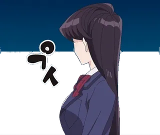 🙎‍♀️ 85d854b9 Komi Shouko Komi Can't Communicate ぺ Аниме, Манга, Komi Can't Communicate, Коми Сёко, милый, школьная форма, застенчивый, японский whatsapp sticker