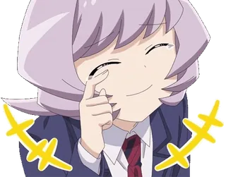 😂 9191fb3a Аниме, Девушка, Подмигивание, Милый, Мультфильм whatsapp sticker