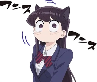 😊 e1233cdc Komi Shouko Komi Can't Communicate フンス Аниме, Манга, Komi Can't Communicate, Коми Сёко, Каваи, Милый whatsapp sticker