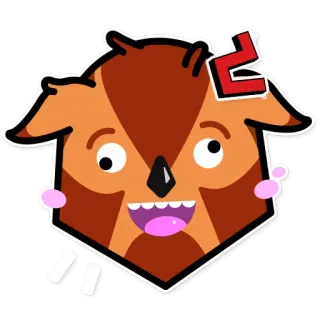 😜 537721c5 animal, colère, dessin animé, mignon, expression, visage telegram sticker