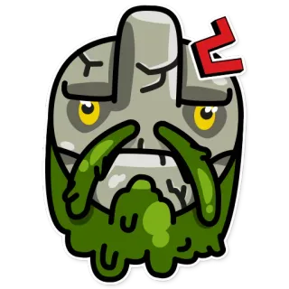 😐 af013042 pierre, en colère, barbe, mousse, dessin animé telegram sticker