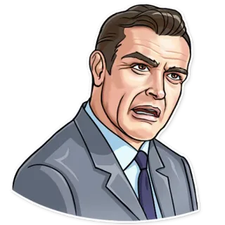 😨 04c48923 James Bond espion, agent secret, costume, film, dessin animé telegram sticker