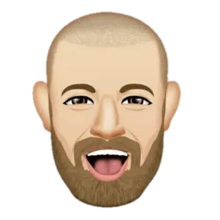 👑 07b11072 หน้า, อิโมจิ, ผู้ชาย, หนวดเครา, ยิ้ม telegram sticker