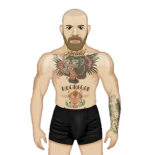 👑 4696207c Conor McGregor MCGREGOR คอเนอร์ แม็กเกรเกอร์, MMA, นักสู้, รอยสัก, กีฬา, UFC telegram sticker