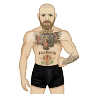 👑 99bbcf8f Conor McGregor McGregor คอเนอร์ แม็กเกรเกอร์, MMA, UFC, นักสู้, รอยสัก, ไอริช, การต่อสู้ telegram sticker