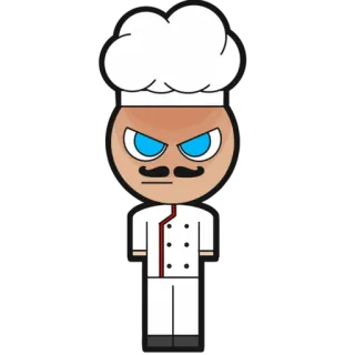 😡 a9ca44d4 シェフ, 料理人, 帽子, キャラクター, 漫画, 口ひげ telegram sticker